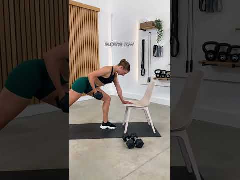 AT HOME BACK AND BICEPS WORKOUT #shorts