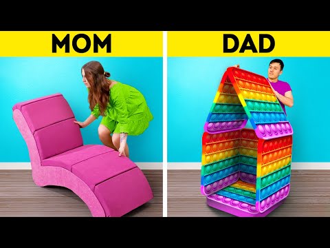 MOM VS. DAD | Jaw-Dropping Parenting Gadgets And Funny DIY Crafts To Make Your Kids Happy