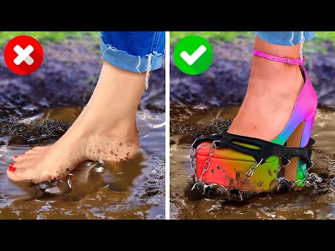 CRAZY SHOES | Useful Feet Hacks And DIY Clothes To Make You Feel Comfortable Anywhere