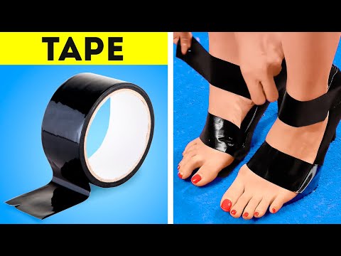 Trendy shoe crafts and feet hacks