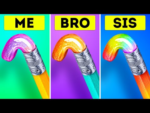 SCHOOL LIVE! Funny Pranks, Colorful DIY School Supplies And Ways To Sneak Food Into Class