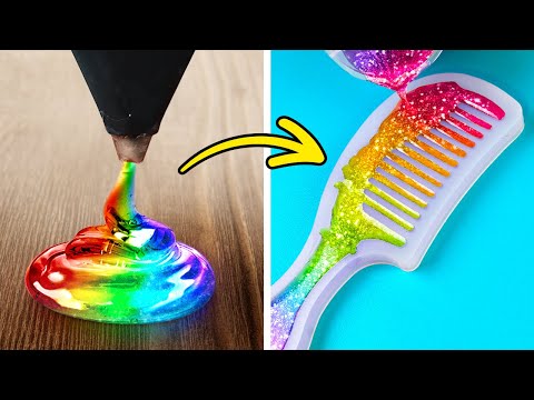 RAINBOW MOOD COMPILATION 🌈 Colorful Crafts With Glue Gun, Resin And Clay