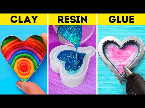 HEART-MELTING ACCESSORIES AND DIY JEWELRY | Cute Resin Crafts, Clay DIYs And Glue Gun