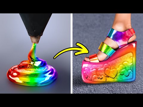 RAINBOW CRAFTS AND ACCESSORIES 💍 Brilliant DIY Clothes, Resin, Glue And Clay Ideas