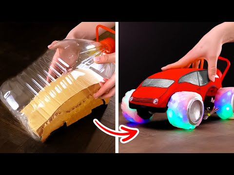 I Recycle PLASTIC and turn it to surprise things || Plastic car, Plastic furniture, clothes, jewelry