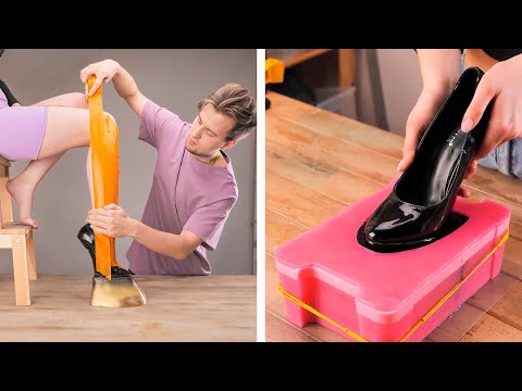 DIY your own cool shoes || Shoe and Feet Hacks