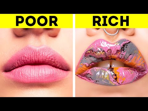 RICH VS POOR || Awesome Beauty Hacks
