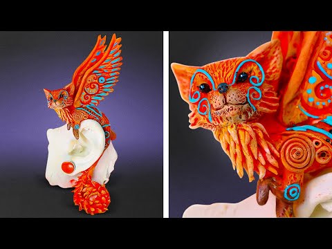 Colorful mini fox dragon earpiece || Stunning Cheap accessories DIY