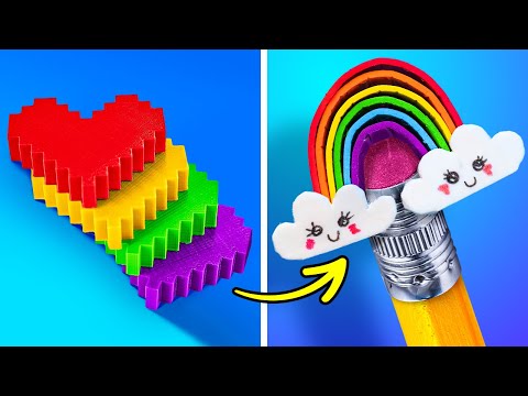 OMG! THIS COOL IS TOO COOL FOR SCHOOL 🌈🤓 DIY School Supplies And Drawing Ideas