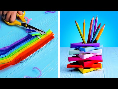 Bright Rainbow Crafts and hacks for School to make All Things Colorful
