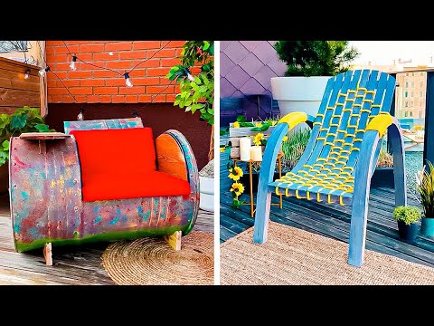 DIY Outdoor furniture. Amazing Backyard crafts