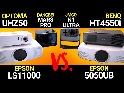 2023 Ultimate PREMIUM Home Theater Projector Comparison.  BENQ HT4550i, Epson LS11000, Optoma UHZ50
