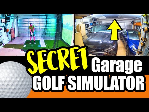 DIY Garage Golf Simulator Without Sacrificing Parking!? 5 Minute Setup.