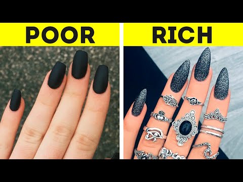Poor vs Rich Manicure Hacks