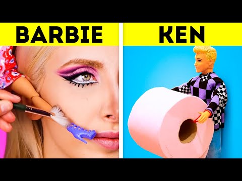 Barbie vs Ken. Fantastic Doll Reuse Crafts and Hacks