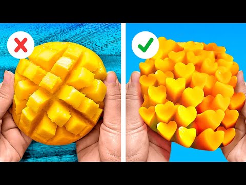 Amazing hacks for fruit and vegetable cutting and peeling 🔪