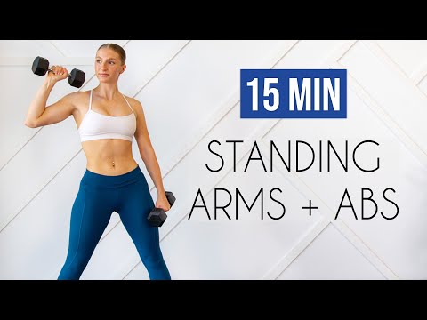 15 MIN STANDING ARMS & ABS (No Repeats, No Crunches, No Planks)