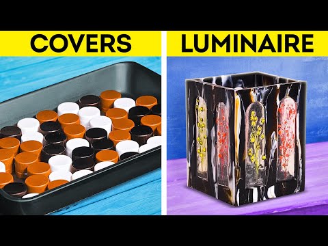 Create an Art out of Epoxy Resin and Plastic Covers 🪄