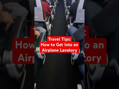 ✈️ How to Get Into the Airplane Lavatory #traveltips #flight #travelshorts