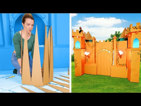 DIY castle. Cardboard projects For your Home and Outdoor Design