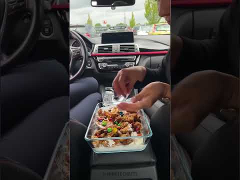 We cooked an incredible dessert right in the car! 🧁🚗 #shorts