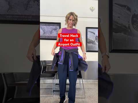 ✈️ Travel Outfit Tip for a Bulky Jacket #traveltips #travelshorts