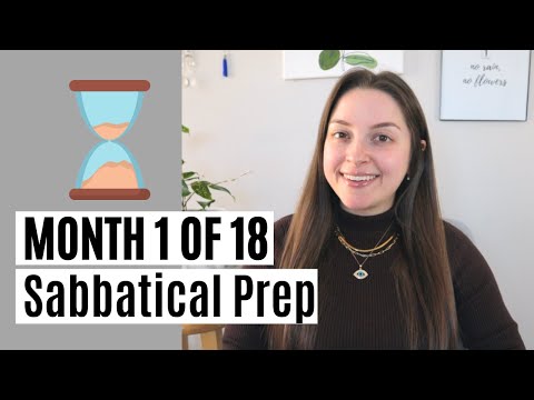 Month 1 of 18 | Sabbatical Prep Update