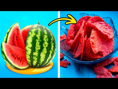 DIY Watermelon Chips 🍉 Amazing Food Hacks
