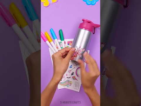 Dive into the World of Water Bottle DIYs #diycraft #5minutecraftskit#craftkit#momcrafts