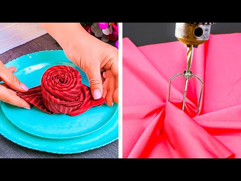 NAPKIN FOLDING TECHNIQUES BY 5-MINUTE CRAFTS DIY