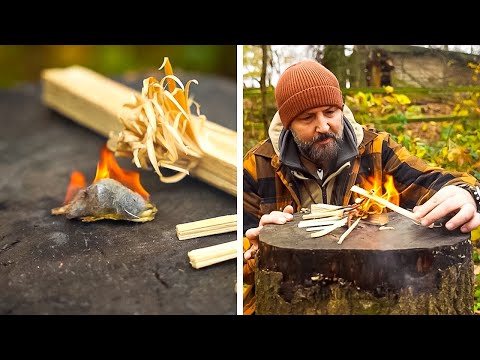 Bushcraft hacks and Quick forest projects for surviving