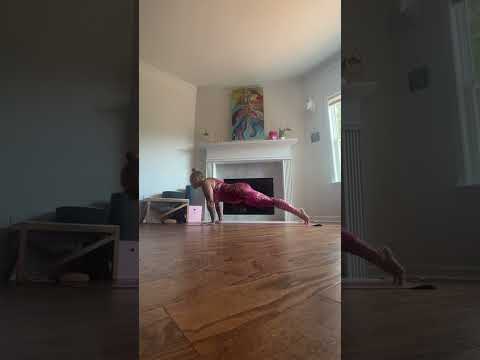 Practice your low plank aka Chaturanga Dandasana in Aly's new sun salutation yoga flow!