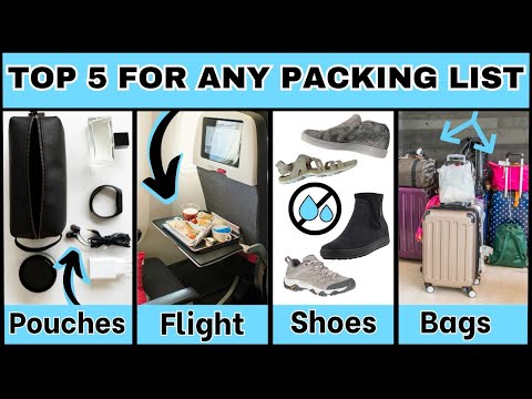 Top 5 Travel Items for Every Category (Toiletries, Shirts, Waterproof Shoes, Bags, Liquids etc)