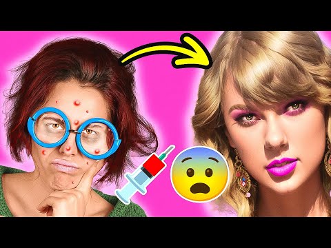 Ultimate TRANSFORMATION from UGLY to GORGEOUS! || Taylor Swift Makeup Look by MUAhaha