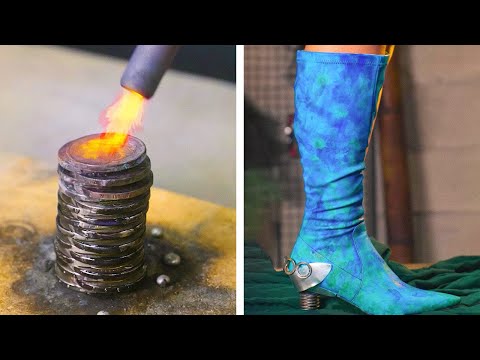 Shoes customization challenge. Crazy shoes creations and transformations
