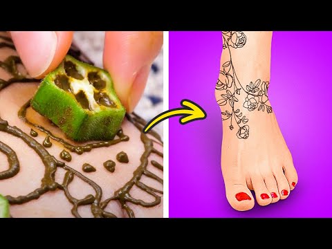 Temporary tattoo with henna! Beauty Hacks