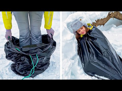 Genius Surviving ideas in different seasons. Wild alone camping