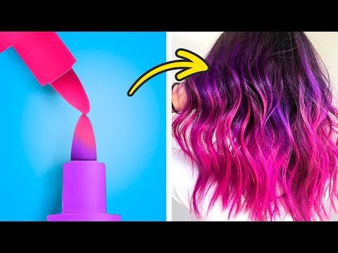 COOL HAIR DYEING TECHNIQUES AND HAIR HACKS