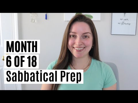 Month 6 of 18 | Sabbatical Prep Update