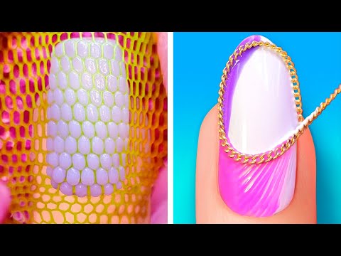Сreative nail designs for your next manicure. Cool nail hacks