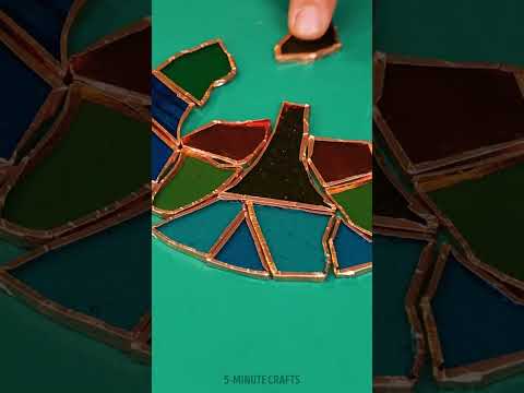 Stained glass suncatcher to enrich your decoration 😎 #shorts