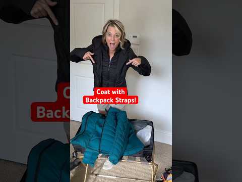 Water-Repellent Jacket With Backpack Straps #travel