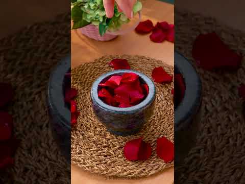 She Crafted Natural Lipstick from Flowers 🌹✨ #shorts