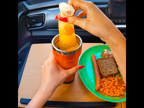 How To Cook Beans and Eggs Deliciously in Your Car! #shorts