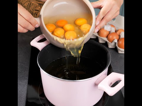 Cooking with just eggs in the fridge 🍳 #shorts