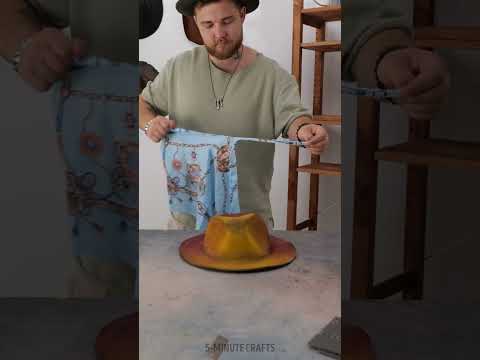 He made a cool hat from old boring one 🔥 #shorts