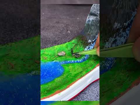 Crafting a shoe's miniature wonderland 👑 #shorts