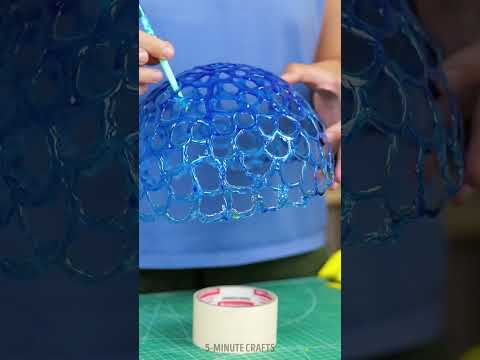 Night light made of epoxy resin and fabric💡 So fabulous😍🧡 #shorts