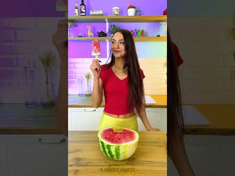 Create Healthy Watermelon Ice Cream! A Cool DIY Idea! 🍉🍦 #shorts