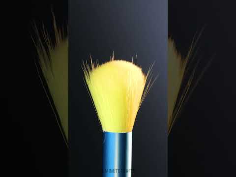 Creating a natural nylon pile makeup brush for your bestie 💕 #shorts